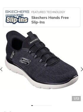 New Skechers Air Cooled Memory Foam Slip-Ins – Women’s Size 10 – Black & Gray